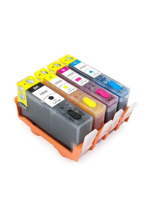 Compatible Replacement For Refillable Ink Cartridge for 934 935 Officejet Pro - 4 Pack