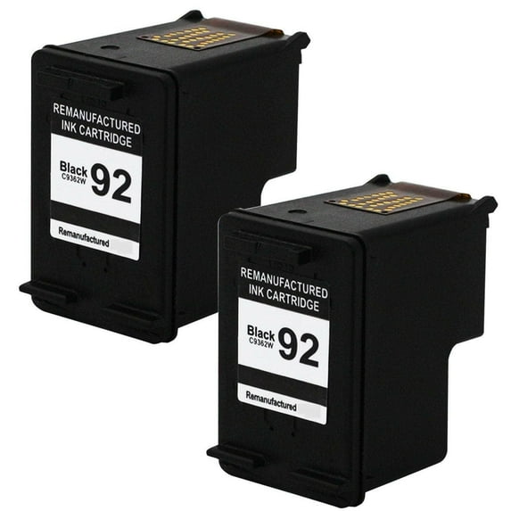 Compatible Replacement Ink Cartridge for 92 Deskjet 5420 5440 Photosmart 7850 C3100 PSC 1507 1510 Printer Series -2 Black