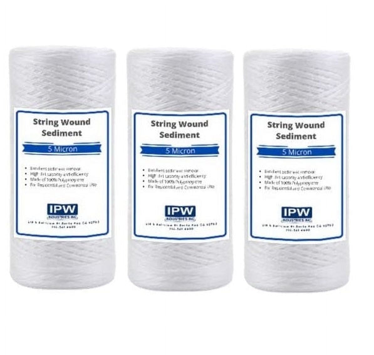 Compatible Replacement PC40 5 Micron Sediment Replacement Filter - 10" x 4.5" by IPW Industries Inc Choose: Three Pack (3), Options: None