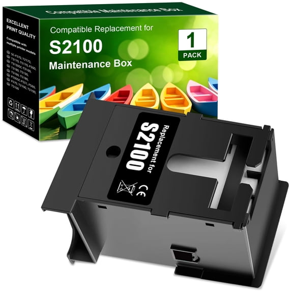 Compatible Replacement S2100 Maintenance Box,S2100 Ink Maintenance Box for SC-F531 F560 F570 SC-T2100 T3100 T3170 T3170M T3170X T5130 T5160 T5170 Printers (1 Pack)