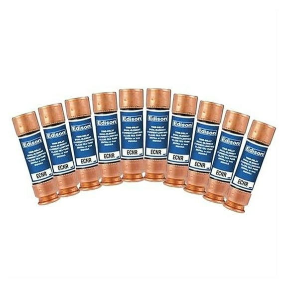 Compatible Replacement for Cooper Bussman FRN-R-15 - Box of 10 Edison Time Delay Fuse - 15 Amp 250V - RK5 Dual