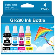 Compatible for GI290 GI-290 Refill Ink Bottle Replacement for G4210 G3200 G4200 G2200 G1200 Printers Ink,4 PACK