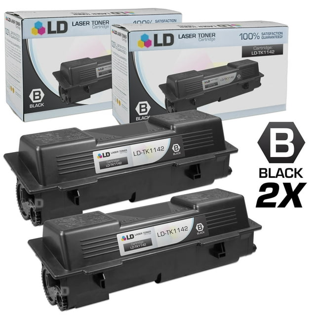 Compatible Replacements for Kyocera-Mita TK-1142 Set of 2 Black Laser Toner Cartridges
