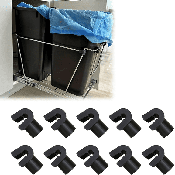 Compatible with Rev-A-Shelf Bins Replacement Clip, Snap-in Crossbar Support Set (10 Pcs), Fits 27 Quart Slow Close Double Pull-Out Trash Cabinet Systems