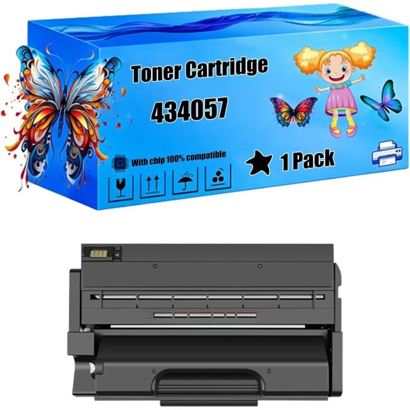 Compatible for Ricoh 434057 Toner Cartridge Work for Ricoh 132P 132MF Printers, with Chip, High Yield 4500 Pages, High-Definition Printing (1 Pack Black)
