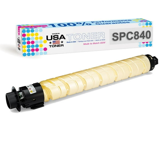 Compatible Ricoh SPC840dn, SP C842, SP C840A, 821256 Yellow Toner