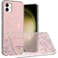 thumbnail image 1 of Compatible with Samsung A04 Case Glitter Clear Green, Phone Samsung Galaxy A04 Case Silicone Transparent Soft TPU Women Girls Shockproof Protective Slim Cover (Pink), 1 of 13