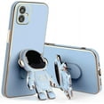 thumbnail image 1 of Compatible with Samsung A04 Case for Women Men, Ultra Soft Samsung A04 Phone Case with Stand Silicone TPU Plating Cute Astronaut Pattern Cases Cover (Blue), 1 of 14