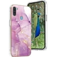 thumbnail image 1 of Compatible with Samsung A11 Case Marble Silicone,Full Body Protection Shockproof Samsung Galaxy A11 Phone Case Thin Hard PC and Soft TPU Pink Cover (Purple), 1 of 14