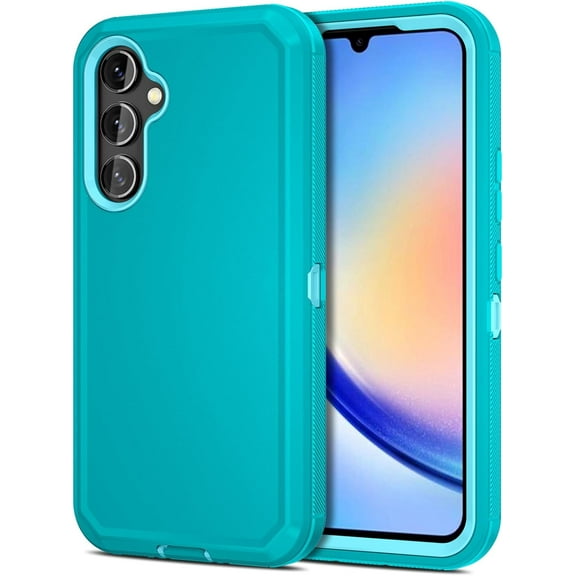Compatible with Samsung A34 5G Case, Galaxy A34 Case Shockproof Heavy Duty Dual Layer Drop Protection Sport  Cover Hybrid Rugged Matte Phone Cover Case for Samsung Galaxy A34 5G 2023 Teal