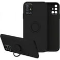 thumbnail image 1 of Compatible with Samsung A51 Case Silicone Cute Shockproof Anti-Scratch Samsung Galaxy A51 Phone Case with Ring Kickstand Full Body Protection Cases for Women (Black), 1 of 14