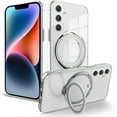 thumbnail image 1 of Compatible with Samsung A54 5g Case with Magnetic Stand Clear,Phone Samsung Galaxy A54 Case Silicone Transparent Support Wireless Charging Shockproof Luxury Protective Cover (Clear), 1 of 7