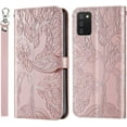 thumbnail image 1 of Compatible with Samsung Galaxy A03S Wallet Case, Galaxy A03S Case Leather with Card Holder Magnetic Kickstand Wrist Strap Shockproof Case for Samsung Galaxy A03S Life Tree Rose Gold, 1 of 14