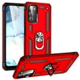 thumbnail image 1 of Compatible with Samsung Galaxy A03s Protective Case,Heavy Duty Shockproof Armor Phone Case with 360° Rotating Metal Ring Holder Kickstand Military Grade Protection Rugged Cover,Red, 1 of 5