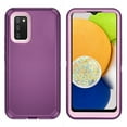 thumbnail image 1 of Compatible with Samsung Galaxy A03s US Version 5G 2022 Phone Case Hybrid Rugged Shockproof Hard Protective Drop Proof Full Body Heavy Duty Mobile Cell Cover for Ao3s A 03s SM-A037U Women Men Purple, 1 of 7