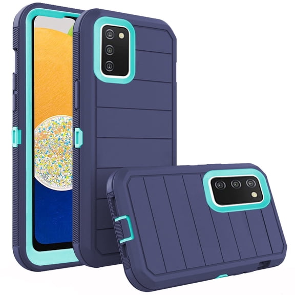 Compatible with Samsung Galaxy A03s US Version 5G 2022 Phone Case Hybrid Rugged Shockproof Hard Protective Drop Proof Full Body Heavy Duty Mobile Cell Cover for Ao3s A 03s SM-A037U Women Men Blue