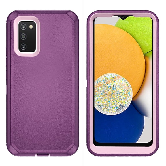 Compatible with Samsung Galaxy A03s US Version 5G 2022 Phone Case Hybrid Rugged Shockproof Hard Protective Drop Proof Full Body Heavy Duty Mobile Cell Cover for Ao3s A 03s SM-A037U Women Men Purple