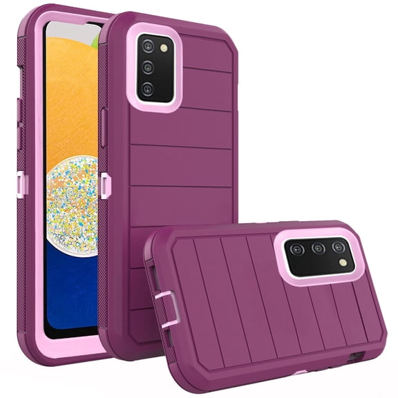 Compatible with Samsung Galaxy A03s US Version 5G 2022 Phone Case Hybrid Rugged Shockproof Hard Protective Drop Proof Full Body Heavy Duty Mobile Cell Cover for Ao3s A 03s SM-A037U Women Men Purple