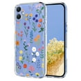thumbnail image 1 of Compatible with Samsung Galaxy A06 Case Clear with Flower Design, Cute Soft Silicone TPU Floral Aesthetic Women Girls Transparent Protective Shockproof Anti-Scratch Anti-Yellow Phone Cover, B, 1 of 9