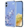 thumbnail image 1 of Compatible with Samsung Galaxy A07 Case Clear with Flower Design, Cute Soft Silicone TPU Floral Aesthetic Women Girls Transparent Protective Shockproof Anti-Scratch Anti-Yellow Phone Cover, A, 1 of 9