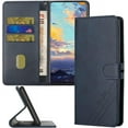 thumbnail image 1 of Compatible with Samsung Galaxy A10E Wallet Case, Galaxy A10E Leather Flip Folio Case with Card Holders Kickstand Magnetic Feature Shockproof Case for Samsung Galaxy A10E Matte Blue, 1 of 9