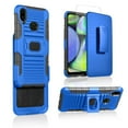 thumbnail image 1 of Compatible for Samsung Galaxy A10S Case with Tempered Glass Screen Protector Belt Clip Holster Defender Rugged Shock Proof Armor Heavy Protection Phone Cover w/ Magnetic Mount Plate [Blue], 1 of 8