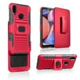thumbnail image 1 of Compatible for Samsung Galaxy A10S Case with Tempered Glass Screen Protector Belt Clip Holster Defender Rugged Shock Proof Armor Heavy Protection Phone Cover w/ Magnetic Mount Plate [Red], 1 of 9