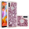 thumbnail image 1 of Compatible with Samsung Galaxy A11 Case Glitter Liquid Cute Clear Phone Case Floating Quicksand Shockproof Protective Bumper Silicone Soft TPU Case for Samsung Galaxy A11 Love Rose YB, 1 of 14