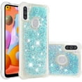 thumbnail image 1 of Compatible with Samsung Galaxy A11 Case Glitter Liquid Cute Clear Phone Case Floating Quicksand Shockproof Protective Bumper Silicone Soft TPU Case for Samsung Galaxy A11 Star Blue YB, 1 of 14