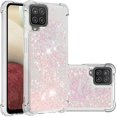 thumbnail image 1 of Compatible with Samsung Galaxy A12 Case Glitter Liquid Cute Clear Phone Case Floating Quicksand Shockproof Protective Bumper Silicone Soft TPU Case for Samsung Galaxy A12 5G Star Pink YB, 1 of 12