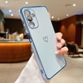 thumbnail image 1 of Compatible with Samsung Galaxy A13 5G Case for Women Girls, Cute Love Heart Pattern Electroplated Design Soft Slim TPU Protective Bumper Cover for Samsung Galaxy A13 5G-Blue, 1 of 10
