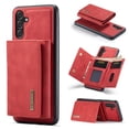 thumbnail image 1 of Compatible with Samsung Galaxy A13 5G Removable 2 in 1 Wallet Case,Retro Premium PU Leather Cell Phone Back Cover Magnetic Detachable with Trifold Wallet Credit Card Cash Holder Kickstand Case,Red, 1 of 10