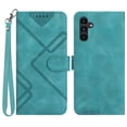 thumbnail image 1 of Compatible with Samsung Galaxy A13 5G Vintage Wallet Case, with Wrist Strap PU Leather Flip Card Slots Holder Kickstand Magnetic Closure Phone Case Cover for A13 5G for Women Men, Blue, 1 of 10