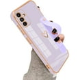 thumbnail image 1 of Compatible with Samsung Galaxy A13 6.5" 2021 Case Thin for Women Girls,Soft TPU Plating Bumper Wristband Holder Case Slim Anti-Scratch Shockproof Love Heart Cute Case(Elegant Purple), 1 of 14