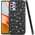thumbnail image 1 of Compatible with Samsung Galaxy A13 Case, Glitter Sparkly Samsung Galaxy A13 4G Phone Case with Slim Silicone Shockproof Protective Bumper Cover for Cute Girls Women (Black), 1 of 14