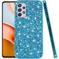 thumbnail image 1 of Compatible with Samsung Galaxy A13 Case, Glitter Sparkly Samsung Galaxy A13 4G Phone Case with Slim Silicone Shockproof Protective Bumper Cover for Cute Girls Women (Blue), 1 of 14