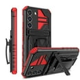 thumbnail image 1 of Compatible with Samsung Galaxy A14 5G Back Case, 360 Rotating Removable Belt Clip & Hidden Kickstand & Hard PC + Soft TPU & Anti-fall & Shock Absorption Phone Case for Galaxy A14 5G, Red, 1 of 10