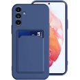 thumbnail image 1 of Compatible with Samsung Galaxy A14 5G Case with Card Holder Shockproof Phone Cases for Samsung A14 5G Anti-Scratch Silicone TPU Protective Case (Navy Blue), 1 of 13