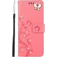 thumbnail image 1 of Compatible with Samsung Galaxy A14 5G Case Glitter with Card Holder Flip Wallet Phone Case for Women Crystal Butterfly Shockproof Protective Case for Samsung Galaxy A14 5G,Pink GY, 1 of 11