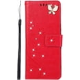 thumbnail image 1 of Compatible with Samsung Galaxy A14 5G Case Glitter with Card Holder Flip Wallet Phone Case for Women Crystal Butterfly Shockproof Protective Case for Samsung Galaxy A14 5G,Red GY, 1 of 12