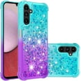thumbnail image 1 of Compatible with Samsung Galaxy A14 5G Case Glitter Liquid Galaxy A14 5G Case for Girls Women Shiny Flowing Love Heart Clear Shockproof Case for Samsung A14 5G Liquid Blue Gradient, 1 of 7