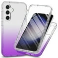 thumbnail image 1 of Compatible with Samsung Galaxy A14 5G Case,[Non-Yellowing] Transparent 360° Full Body Rugged Slim Shockproof Bumper with Built-in Screen Protector Anti-Scratch Case for Samsung Galaxy A14 5G,Purple, 1 of 6