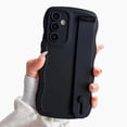 thumbnail image 1 of Compatible with Samsung Galaxy A14 5G Phone Case with Wrist Strap Kickstand Cute Solid Color Curly Wave Frame Case Women Camera Protection Soft Cover (Black, Samsung Galaxy A14 5G), 1 of 7