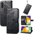 thumbnail image 1 of Compatible with Samsung Galaxy A14 5G Wallet Case for Women, Leather Flip Folio with Kickstand Magnetic and Card Holder Protective Case for Samsung Galaxy A14 5G Butterfly Black SD, 1 of 13