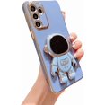 thumbnail image 1 of Compatible with Samsung Galaxy A14 Electroplated Case Women Plating Astronaut Hidden Stand Case Camera Lens Protection Soft Shockproof Bumper Case for Samsung Galaxy A14 5G 6.6 inch (Gray), 1 of 6