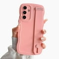 thumbnail image 1 of Compatible with Samsung Galaxy A15 5G Phone Case with Wrist Strap Kickstand Cute Solid Color Curly Wave Frame Case Women Camera Protection Soft Shockproof Cover (Pink), 1 of 6
