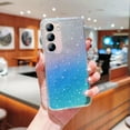 thumbnail image 1 of Compatible with Samsung Galaxy A15 Case, Gradient Glitter Paper Soft TPU Anti-Scratch Shockproof Protective Phone Bumper, Women Girls Cute Slim Clear Phone Case for Galaxy A15, Blue, 1 of 9