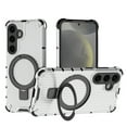 thumbnail image 1 of Compatible with Samsung Galaxy A15 Case, Slim Soft TPU Hard PC Phone Cases Fit for Samsung Galaxy A15 Compatible with MagSafe Magnetic Function Rotating Ring Kickstand Stand Matte Case, Clear, 1 of 11
