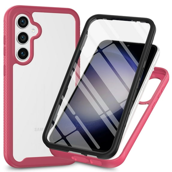 Compatible with Samsung Galaxy A16 5G/4G Case, Dustproof Shockproof Case with Built-in Screen Protector, Bumper Frame Heavy Duty Full Body Protective Cover for Samsung Galaxy A16 5G/4G,Pink