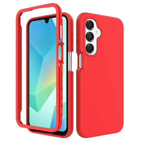 Compatible with Samsung Galaxy A16 5G/4G Case, Luxury Ultra Slim PC+TPU Shock-Absorbent Anti-Scratch Matte Lightweight Non-Slip Drop Protective Phone Case Cover, Support Wireless Charging, Red